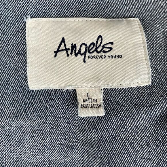 Angels Forever Young Denim Jacket Size L EUC - Picture 7 of 8